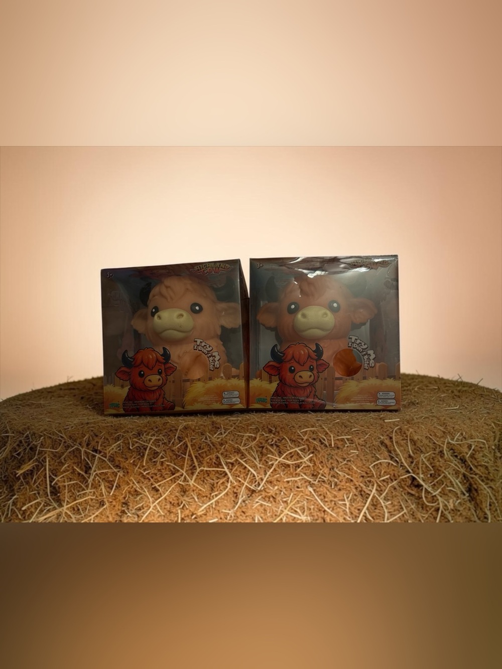 New Rare VIRAL Highland Cow squishy (pick light or dark)